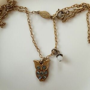 Catherine Popesco Gold and Owl Necklace